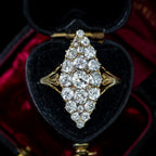 Antique Victorian Diamond Navette Cluster Ring 2.75ct Total
