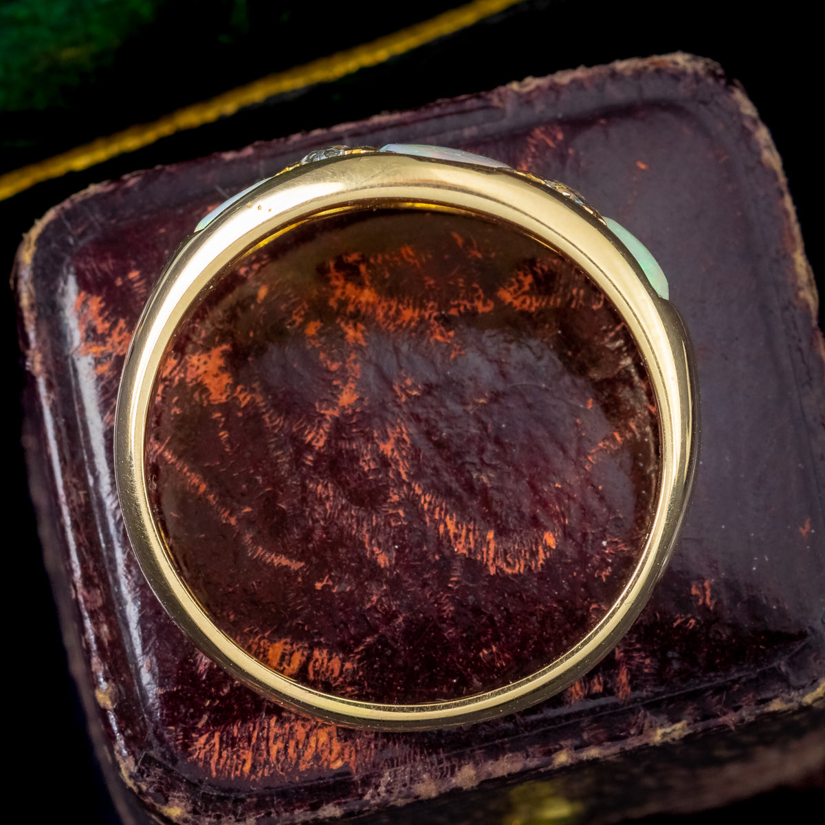 Antique Victorian Opal Diamond Ring Dated 1886