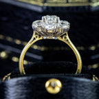 Vintage Diamond Cluster Ring 2.1ct Total Dated 1962