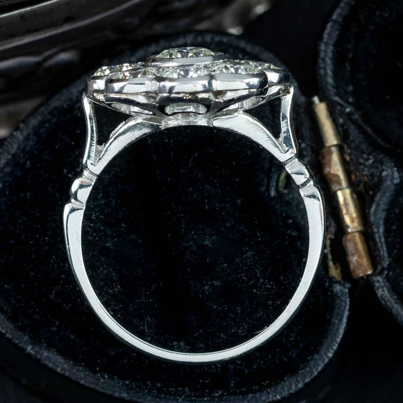 Edwardian Style Diamond Cluster Ring 2.36ct Total Secondary image
