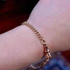 Antique Victorian Albert Bracelet 9ct Gold Curb Chain