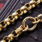 Antique Victorian Guard Chain Necklace 9ct Gold 58 Inch