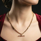Antique Victorian Albert Chain Necklace 9ct Gold 17.8 Inch