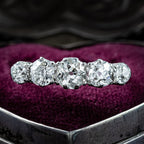 Antique Edwardian Diamond Ring 1.75ct Old Cut Diamonds