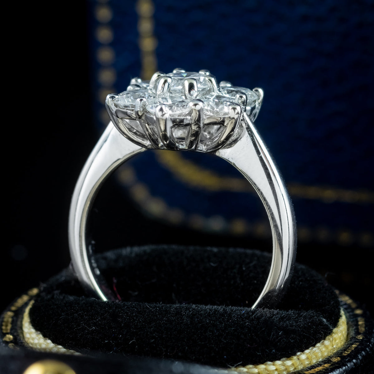 Edwardian Style Diamond Cluster Daisy Ring 1.88ct Total