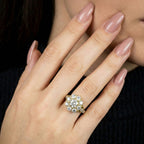 Victorian Style Diamond Cluster Ring 2.45ct Total