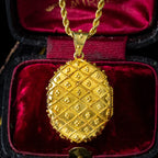 Antique Victorian Locket Necklace 15ct Gold