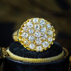 Antique Victorian Diamond Cluster Ring 1.2ct Total Dated 1841