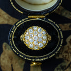 Antique Victorian Diamond Cluster Ring 1.2ct Total Dated 1841
