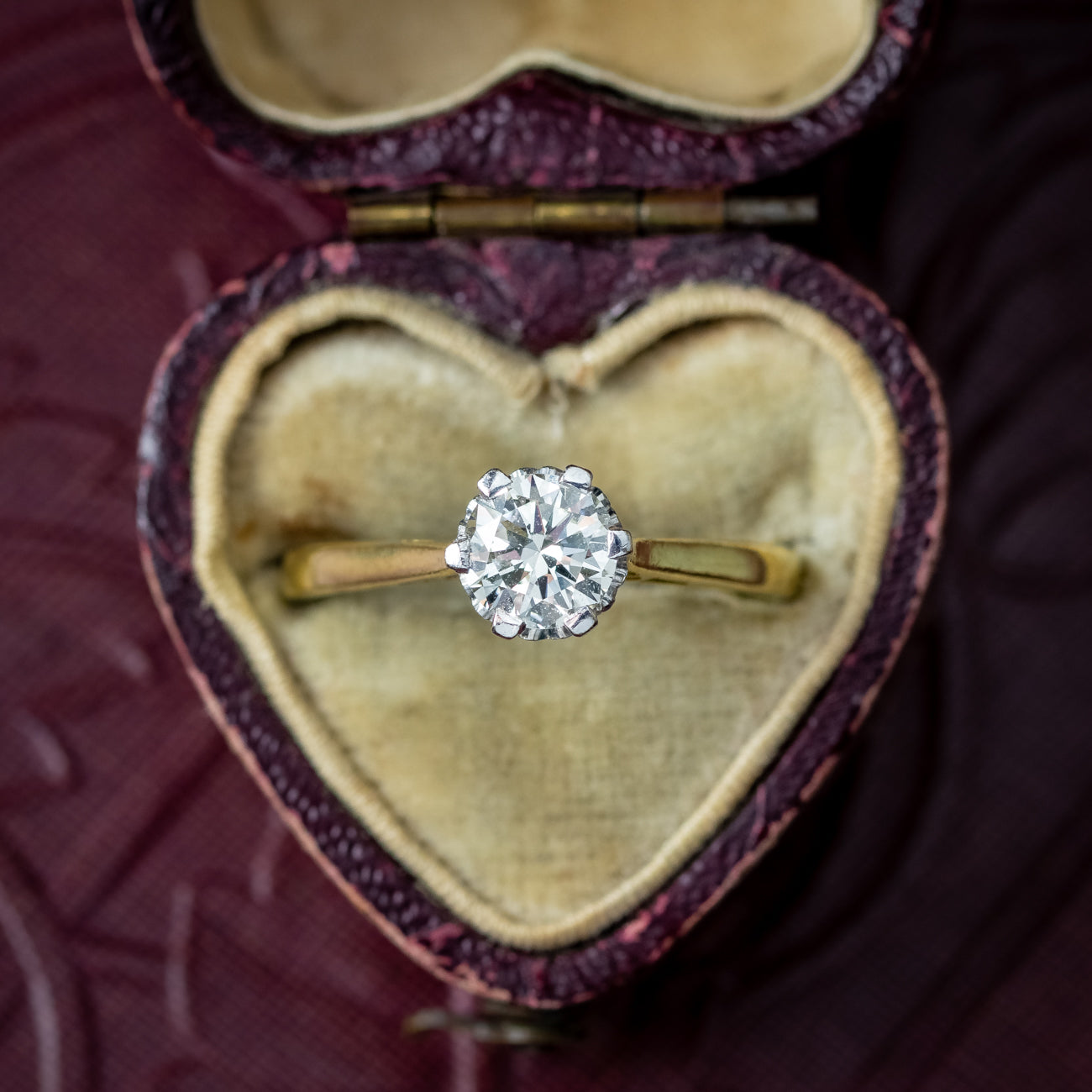 Edwardian Style Diamond Solitaire Ring 0.85ct Diamond Secondary image