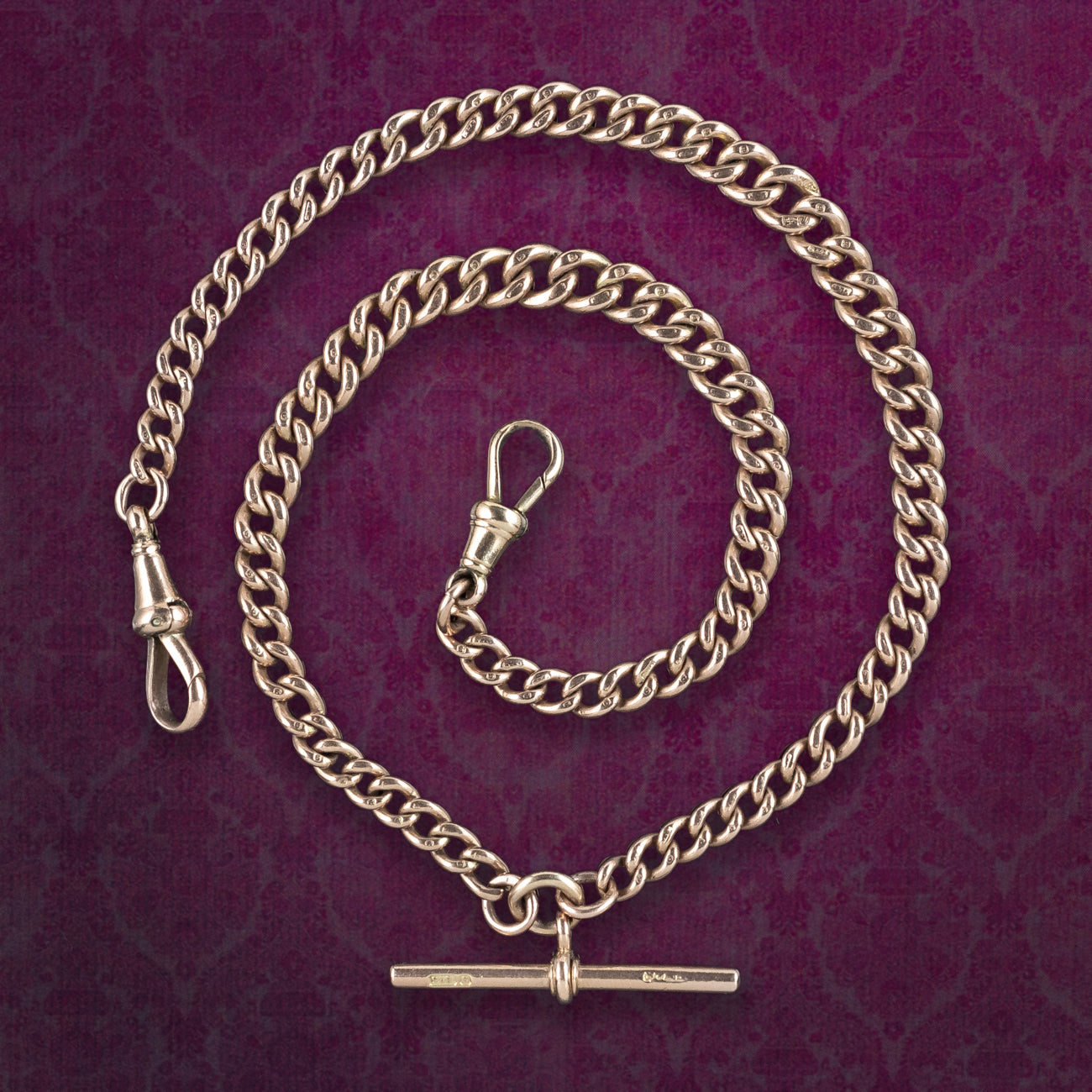 Antique Art Deco Albert Chain 9ct Gold Dated 1920 Main image