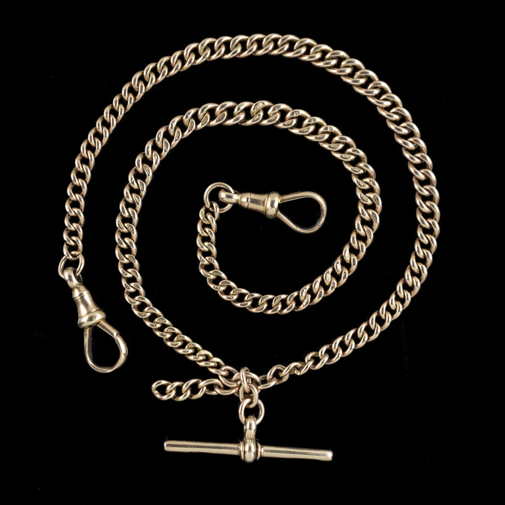 Antique Art Deco Albert Chain 9ct Gold Dated 1922 