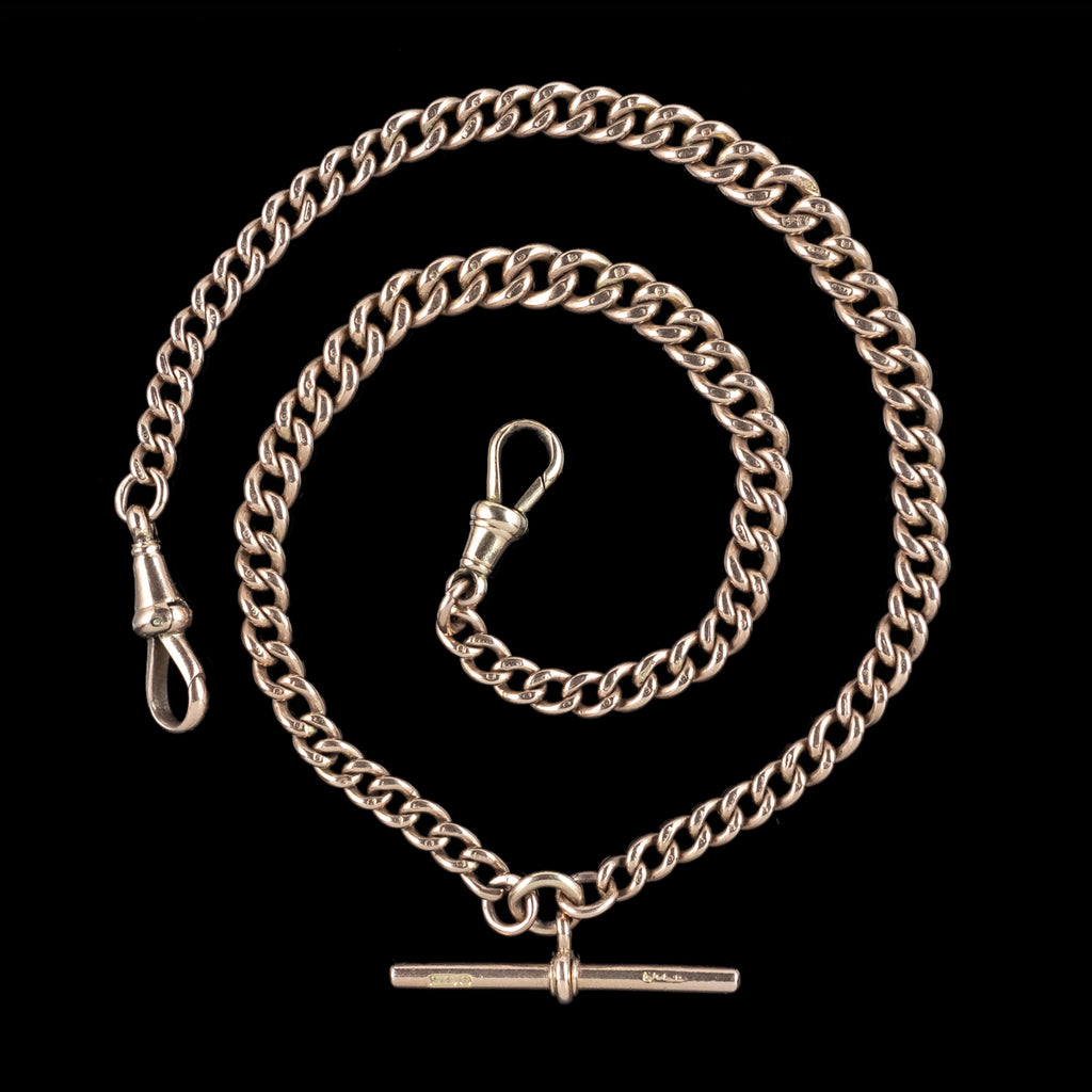 Antique Art Deco Albert Chain 9ct Gold Dated 1920