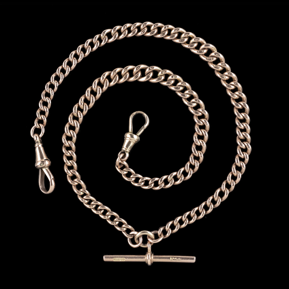 Antique Art Deco Albert Chain 9ct Gold Dated 1920