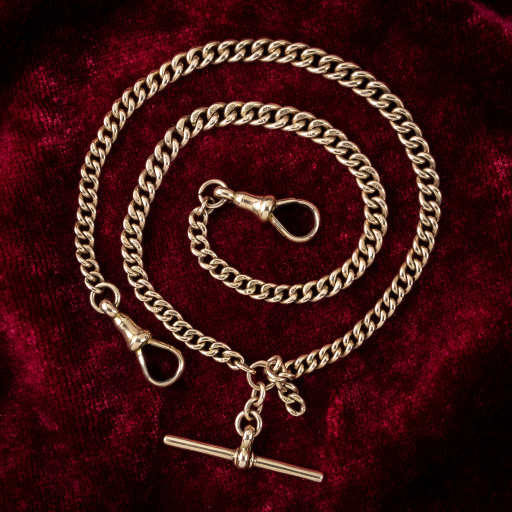 Antique Art Deco Albert Chain 9ct Gold Dated 1922 