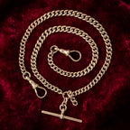 Antique Art Deco Albert Chain 9ct Gold Dated 1922 