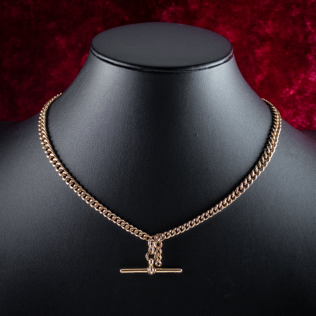Antique Art Deco Albert Chain 9ct Gold Dated 1922 