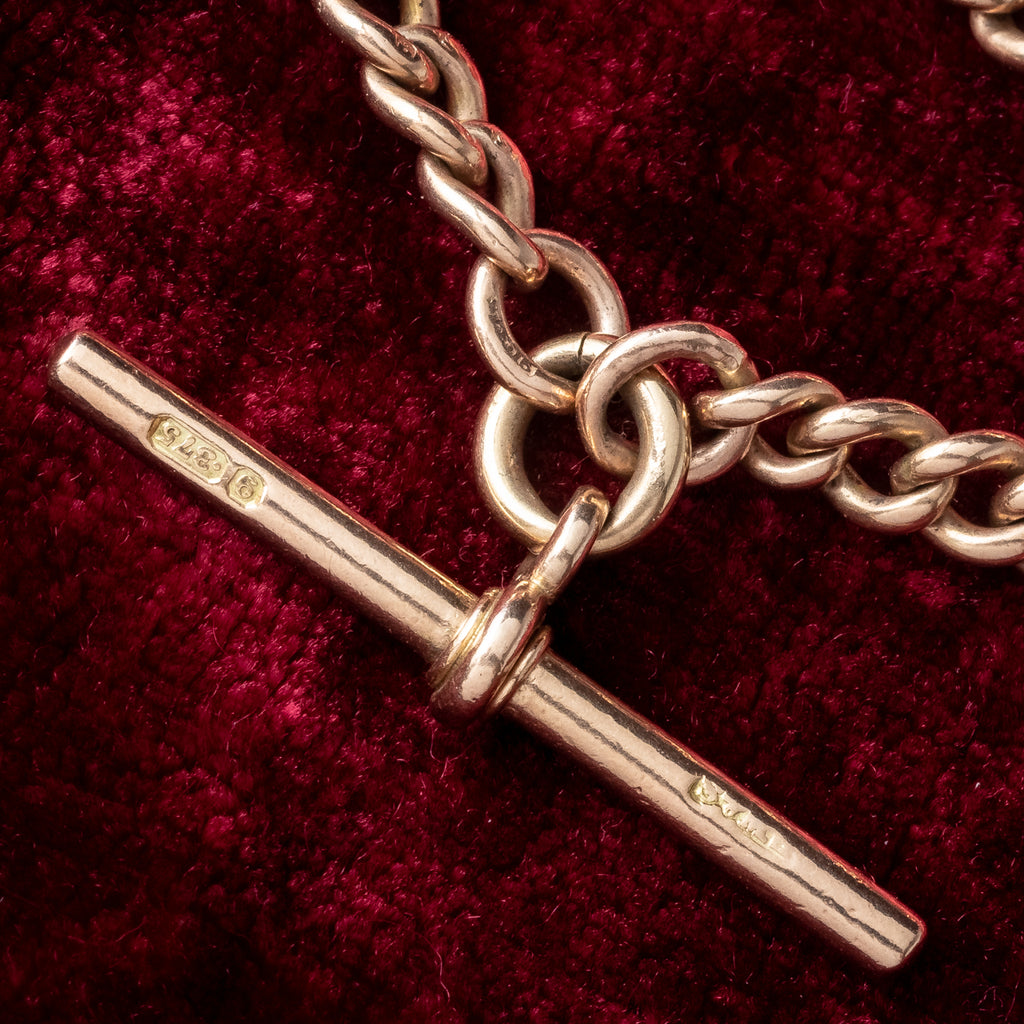Antique Art Deco Albert Chain 9ct Gold Dated 1920