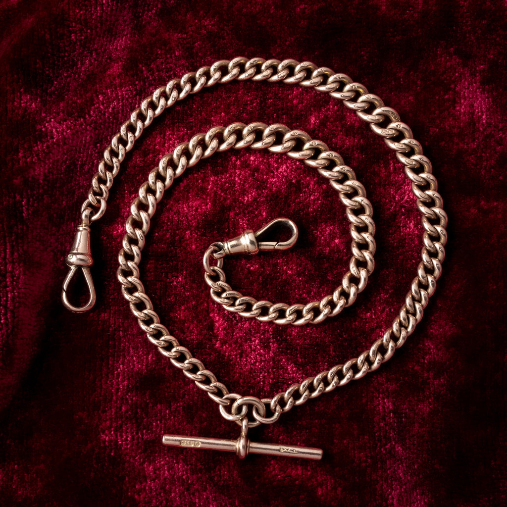 Antique Art Deco Albert Chain 9ct Gold Dated 1920
