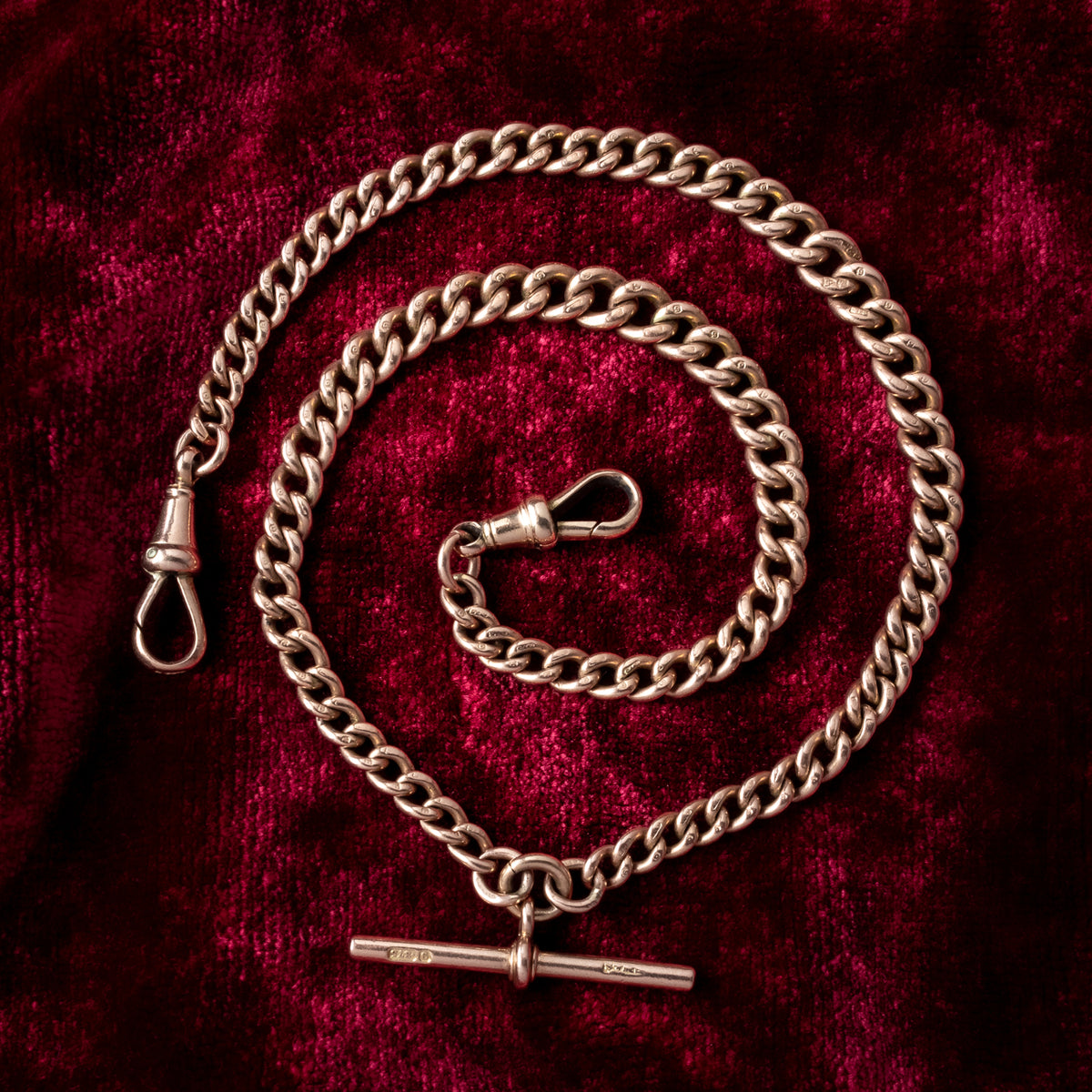 Antique Art Deco Albert Chain 9ct Gold Dated 1920