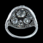 Antique Art Deco Diamond Bombe Cluster Ring 4ct Total