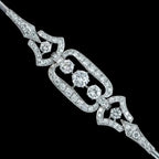 Antique Art Deco Diamond Bracelet 14ct Gold 3.4ct Total 