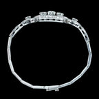 Antique Art Deco Diamond Bracelet 14ct Gold 3.4ct Total 