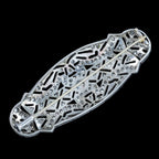 Antique Art Deco Diamond Brooch Platinum 1.9ct Total 