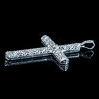 Antique Art Deco Diamond Cross Pendant 18ct Gold 1.4ct Total