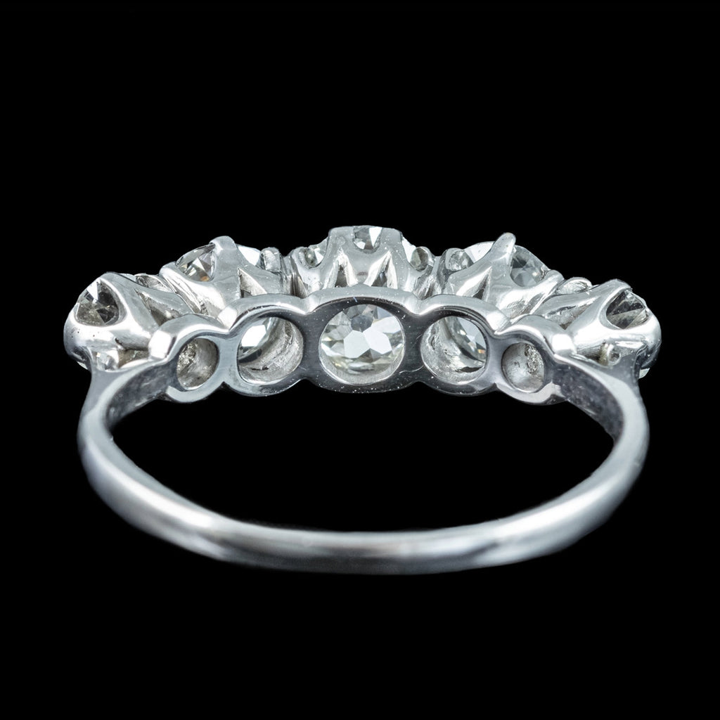 Antique Edwardian Diamond Ring 1.75ct Old Cut Diamonds