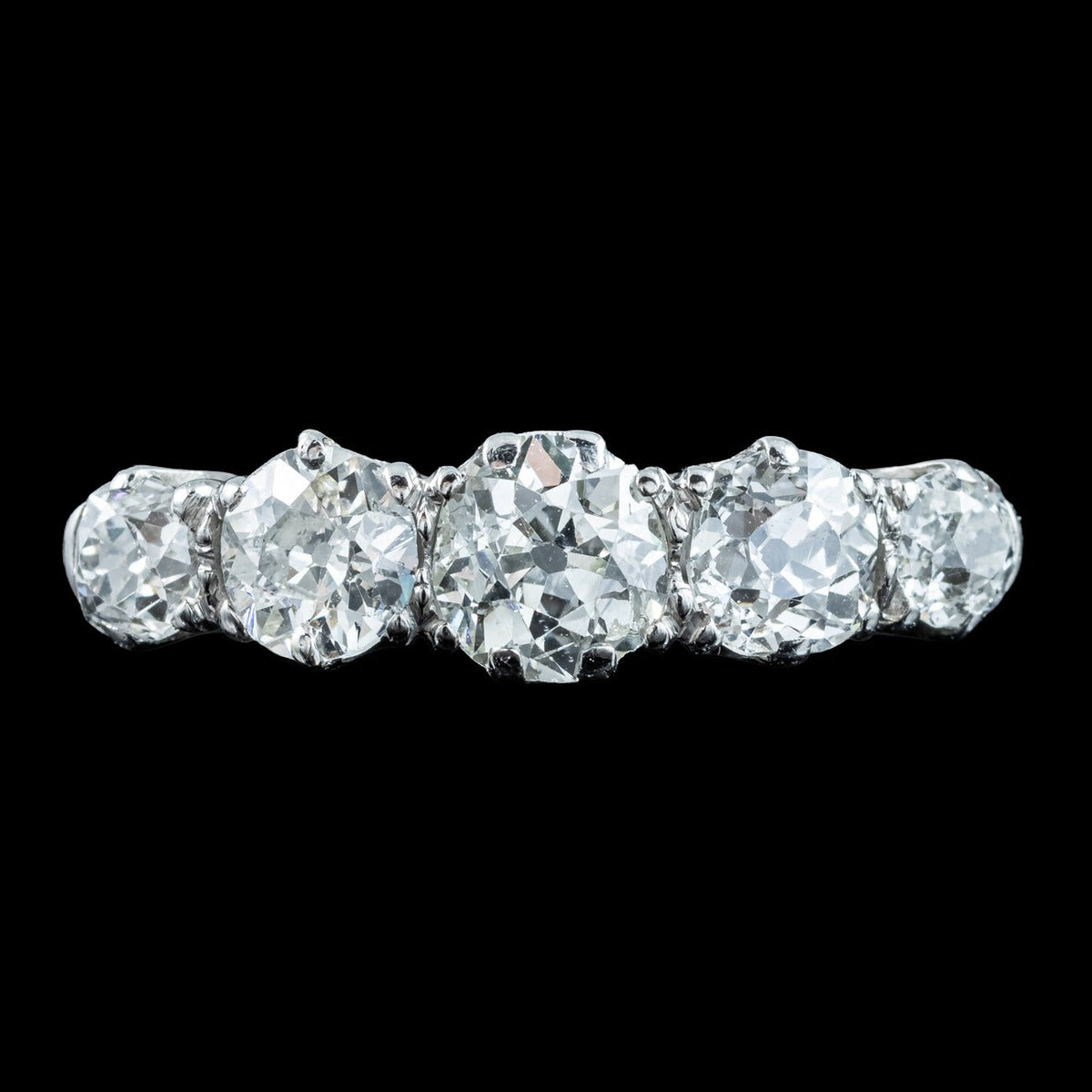 Antique Edwardian Diamond Ring 1.75ct Old Cut Diamonds