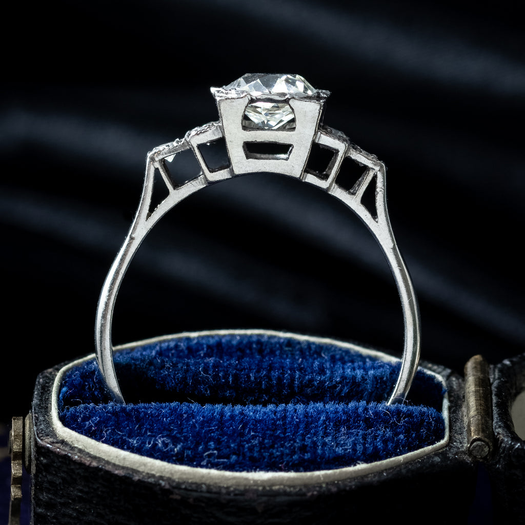 Antique Art Deco Diamond Ring 1.38ct Total