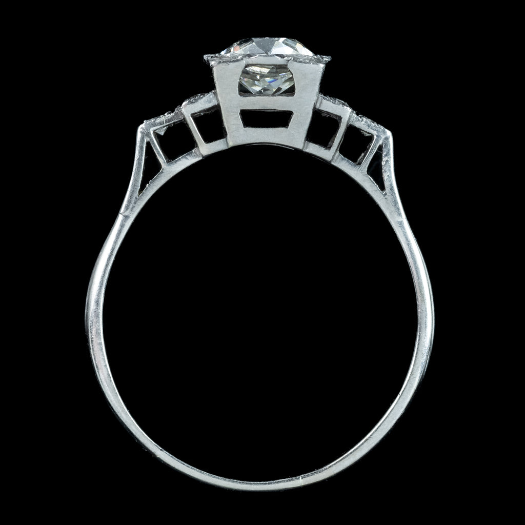 Antique Art Deco Diamond Ring 1.38ct Total