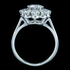 Antique Art Deco French Diamond Daisy Cluster Ring 1.4ct Total
