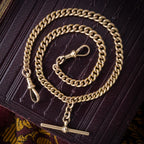 Antique Edwardian Albert Chain 9ct Gold 
