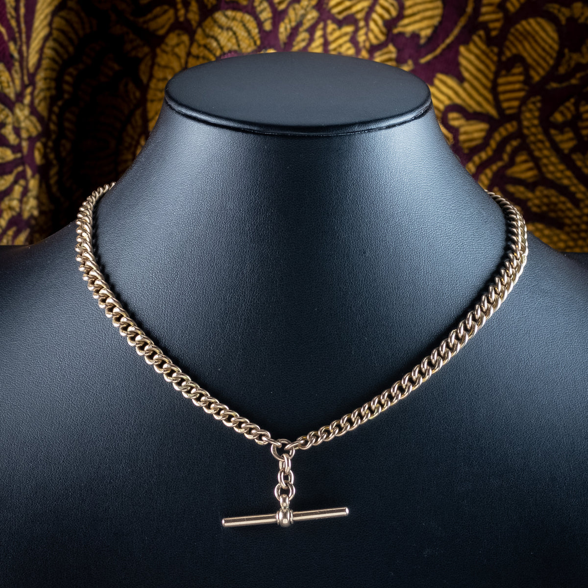 Antique Edwardian Albert Chain 9ct Gold 