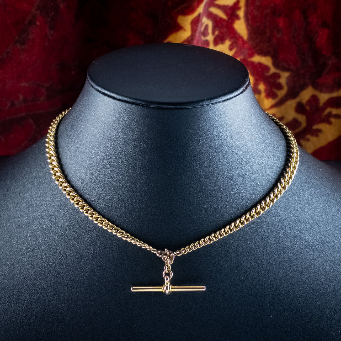 Antique Edwardian Albert Chain 9ct Gold Secondary image