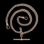 Antique Edwardian Albert Chain 9ct Gold Dated 1915