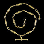 Antique Edwardian Albert Chain Necklace 18ct Gold