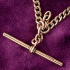 Antique Edwardian Albert Chain 9ct Gold Dated 1915