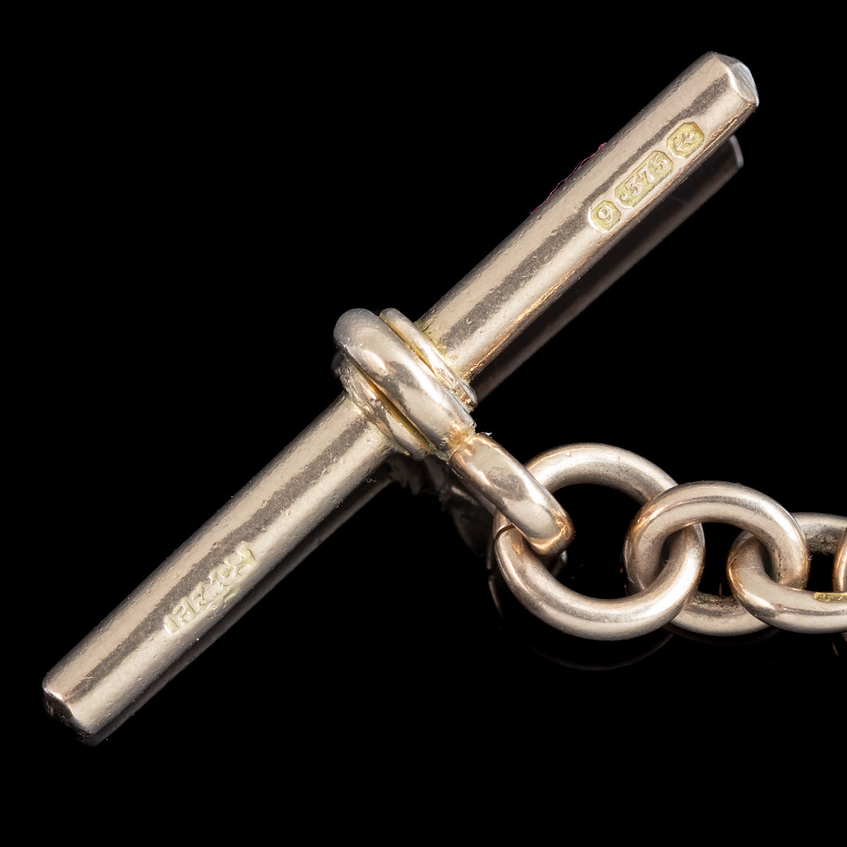 Antique Edwardian Albert Chain 9ct Rose Gold 