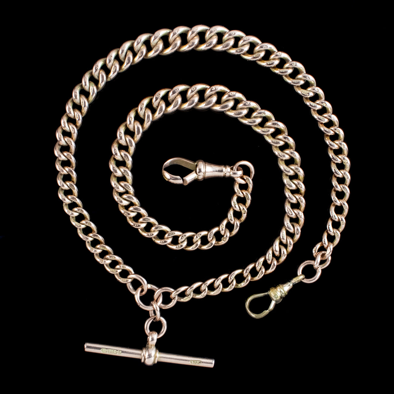 Antique Edwardian Albert Curb Chain 9ct Gold Secondary image
