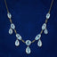 Antique Edwardian Aquamarine Dropper Necklace 36ct Total