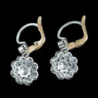 Antique Edwardian Diamond Earrings 1.84ct Daisy Cluster