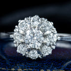 Antique Edwardian Diamond Cluster Ring 1.5ct Total