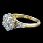 Antique Edwardian Diamond Daisy Cluster Ring 0.72ct Total