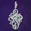 Antique Edwardian Diamond Pendant Brooch 18ct Gold Platinum 1.4ct Diamond