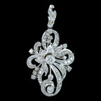 Antique Edwardian Diamond Pendant Brooch 18ct Gold Platinum 1.4ct Diamond