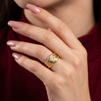 Antique Edwardian Diamond Snake Ring Dated 1918