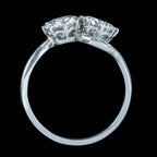 Antique Edwardian Diamond Toi Et Moi Twist Ring 2.06ct Total